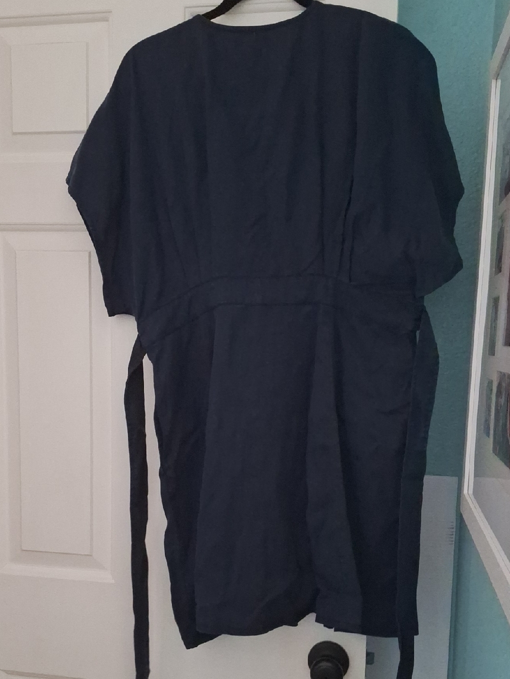 Quince Vintage Wash Tencel Button Front Dress Midnight Blue XL NWT - Picture 6 of 7